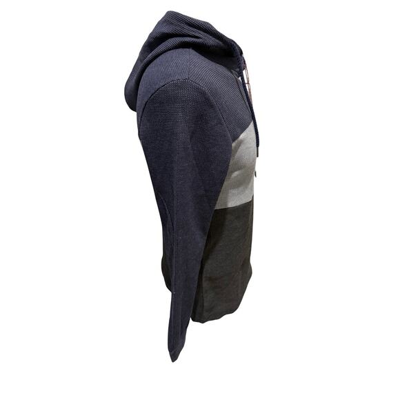 Hudson & Barrow NYC Colorblock Hoodie Men’s Small Blue Gray Casual Pullover - Picture 5 of 5